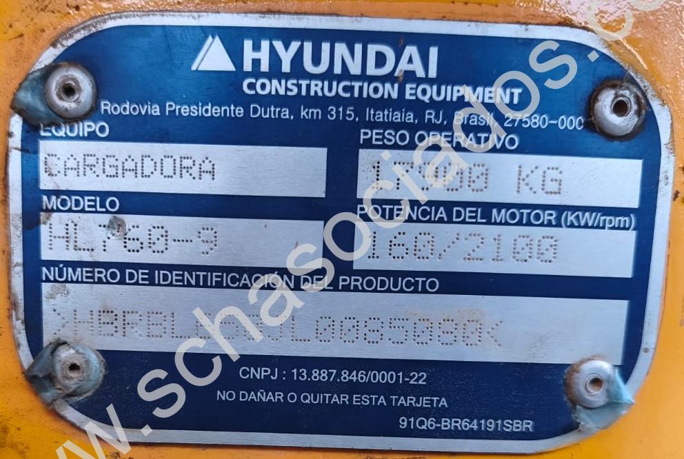 CARGADOR FRONTAL HYUNDAI HL760-9 PRIME 2024 - Imagen 4